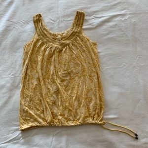 Yellow floral tank top